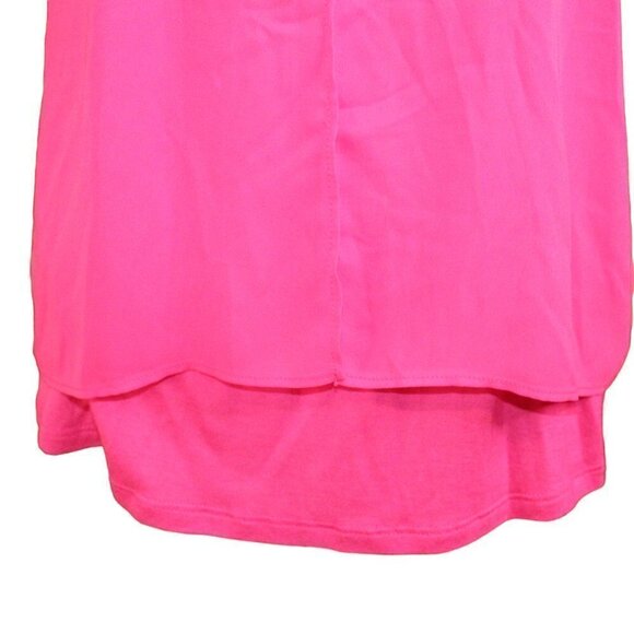 Bar III / Bar 3 Candy Pop Day and Night pink High Neck Flowy Women’s M Tank - Picture 4 of 8